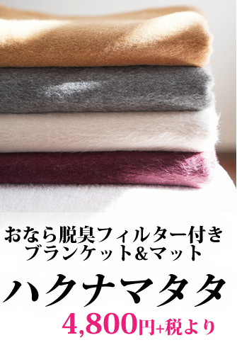 おならフィルター付き消臭ブランケット「ハクナマタタ」14800